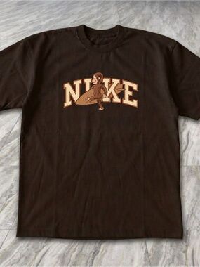 Gildan Brown Short-Sleeve Graphic Logo Tee